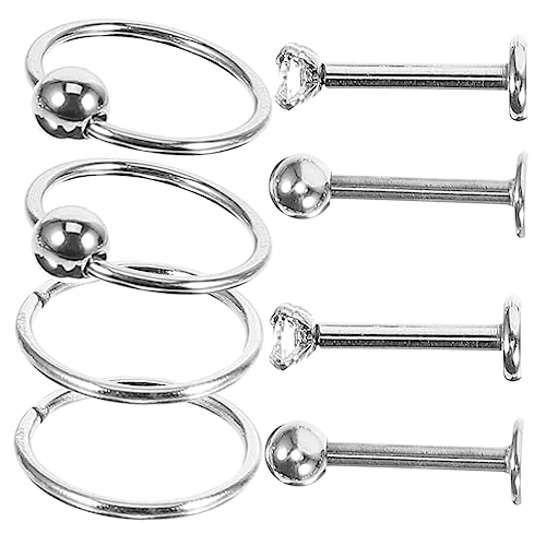 TOPPERFUN 1 Satz Nasenring Set für Damen Teiliges Ohr und Nasenpiercing Schmuckset Silber Verstellbar und Schmerzfrei für Jede Gelegenheit und Täglichen Gebrauch TOPPERFUN 1 Satz Nasenring Set für Damen Teiliges Ohr und Nasenpiercing Schmuckset Silber Verstellbar und Schmerzfrei für Jede Gelegenheit und Täglichen Gebrauch von TOPPERFUN