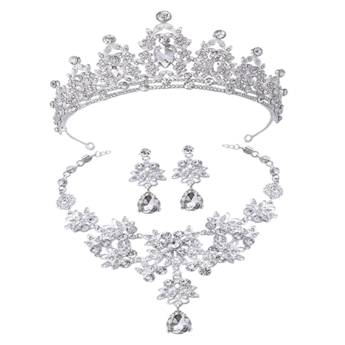 TOPPERFUN 1 Set Krone Halskette Ohrring Set Braut Tiara Brautjungfer Tiara Hochzeit Für Be Braut Halskette Ohrringe Braut Halskette Hochzeit Und Tiara Fee Krone Zinklegierung TOPPERFUN 1 Set Krone Halskette Ohrring Set Braut Tiara Brautjungfer Tiara Hochzeit Für Be Braut Halskette Ohrringe Braut Halskette Hochzeit Und Tiara Fee Krone Zinklegierung von TOPPERFUN