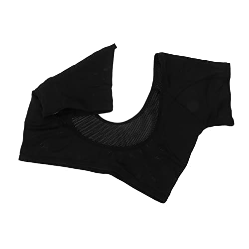 TOPPERFUN 1 Stück Achselpads Weste für Damen Atmungsaktive Schweißabsorbierende Unterarmweste für Sport Wie Jogging und Yoga mit Hautfreundlichem Material für Maximalen Komfort Schwarz von TOPPERFUN