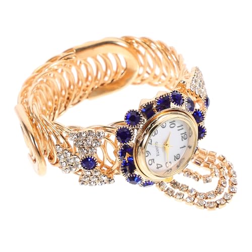 TOPPERFUN Bling Armbanduhr Damen Glänzende Uhr mit Diamantimitat für Eleganten Look Damenuhr für Büro und Freizeit für Frauen von TOPPERFUN
