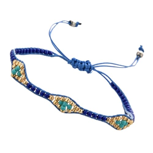 TOPPERFUN Handgewebtes Armband Retro Reisperlen Kette Böhmisches Freundschaftsarmband Boho Handgelenkschmuck Für Freunde Familie von TOPPERFUN