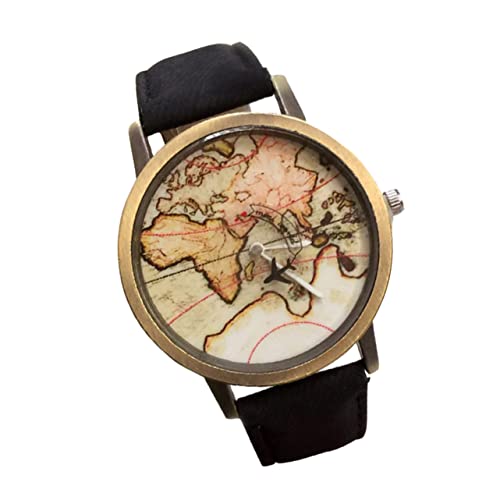 TOPPERFUN 1 Stück Canvas Armbanduhr mit Weltkarten für Damen Herren Schwarzes Design Langlebiges Bequemes Armband Partys Festivals TOPPERFUN 1 Stück Canvas Armbanduhr mit Weltkarten für Damen Herren Schwarzes Design Langlebiges Bequemes Armband Partys Festivals von TOPPERFUN