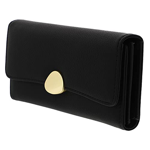 TOPPERFUN Lange Damen Geldbörse Folding Brieftasche Kunstleder Praktische Geldbörse für Karten Kleingeld Geeignet für Reisen Alltag von TOPPERFUN