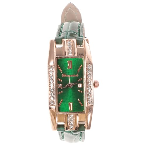 TOPPERFUN 1 Stück Damen Quartz Uhr mit Römischen Ziffern Stilvolle Verstellbare Armbanduhr für Frauen Grün für und Outfit TOPPERFUN 1 Stück Damen Quartz Uhr mit Römischen Ziffern Stilvolle Verstellbare Armbanduhr für Frauen Grün für und Outfit von TOPPERFUN