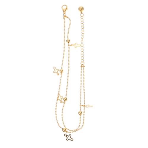 TOPPERFUN 1 Stück Doppelschichtige Fußkette Robuste Knöchel Kette für Damen Gold Eleganter Schmuck für Frauen Verstellbar Wasserfest für Strand und Alltag TOPPERFUN 1 Stück Doppelschichtige Fußkette Robuste Knöchel Kette für Damen Gold Eleganter Schmuck für Frauen Verstellbar Wasserfest für Strand und Alltag von TOPPERFUN