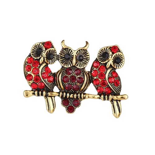 TOPPERFUN 1 Stück Eule Brosche für Damen Legierung Pin mit Robustem Verschluss für Kleidung Taschen und Schals für zu Anlässen Wie Valentinstag und Geburtstagen Stilvolles Accessoire für von TOPPERFUN