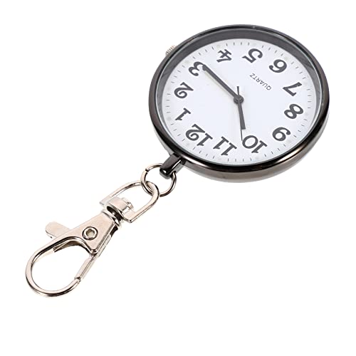 TOPPERFUN 1 Stück Hängende Krankenschwesteruhr Große Quarz Taschenuhr für Studenten und Pflegekräfte Modisches Design Tragbar für Medizinische Anwendungen Schwarz von TOPPERFUN
