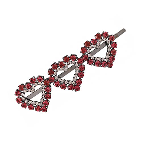 TOPPERFUN Herz Haarnadel Strass Haarklammer Für Frauen Mädchen Seitliche Haarspange Modisches Kopfschmuck Für Hochzeiten Und Alltag von TOPPERFUN