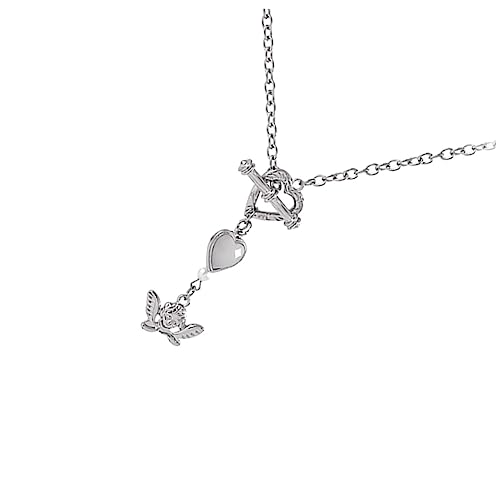 TOPPERFUN 1 Stück Mädchen Halskette Retro Punk Clavicle Kette mit Herzverschluss Damen Schmuck für Alltag und Reisen Perfektes für Familie und Freunde von TOPPERFUN
