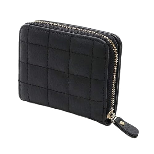 TOPPERFUN Mini-geldbörse Aus Pu-Material Quadratische Kartentasche Mit Reißverschluss Münzbewahrungstasche Für Studenten Wechselgeldbeutel Mit Großem Fassungsvermögen Feine Nähte Und Verarbe von TOPPERFUN
