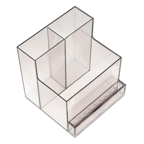TOPPERFUN 1 Stück Nagelbohrer Aufbewahrungsbox Organizer für Polierer mit Stabiler Struktur für Nagelkunst und Maniküre Transparentes Design für Einfaches und Verwenden von TOPPERFUN