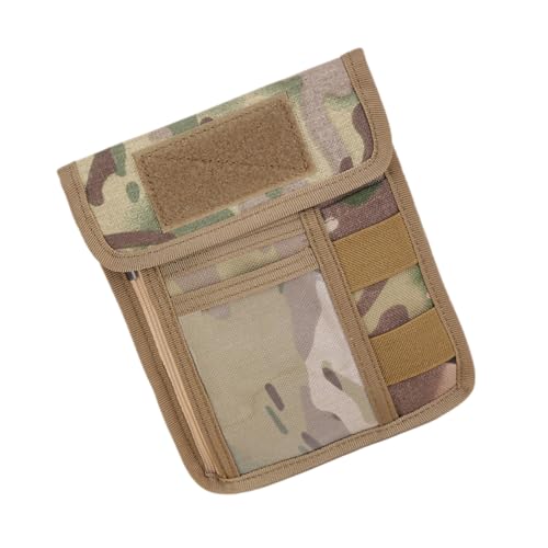 TOPPERFUN 1 Stück Outdoor Camouflage Kartenetui Robuste Tragbare Tasche für Reisepapiere für Camping Wandern und Joggen mit Praktischem Tragegurt von TOPPERFUN