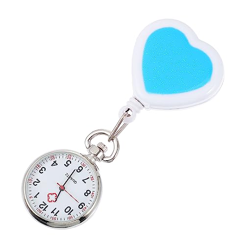TOPPERFUN 1 Stück Praktische Einstellbare Taschenuhr für Ärzte und Pflegekräfte Robuste Quarz Uhr mit Ziffernblatt für Täglichen Gebrauch Hellblau Erhältlich von TOPPERFUN