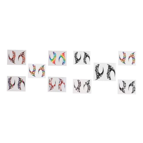 TOPPERFUN 10 Paare Eyeliner Aufkleber für Kostüme Kunstvolle Augen Make Up Schablonen für Karneval und Festivals Sicher Langlebig und Auffällig für Unvergessliche Looks von TOPPERFUN