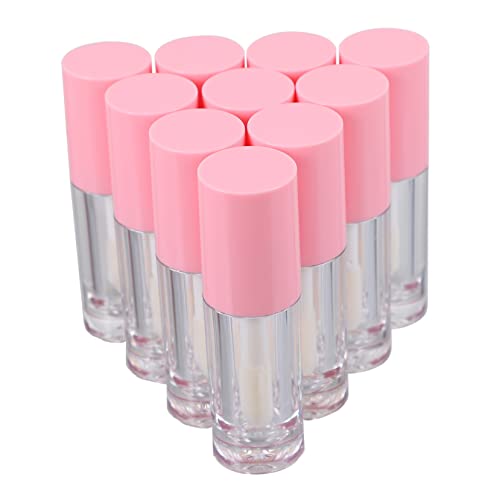 TOPPERFUN 10 Stück 6ml Leere Lipgloss Flaschen Nachfüllbare Reise Lip Balm Tuben aus Robustem Abs Material Transparent Auslaufsicher für Lippenpflege von TOPPERFUN