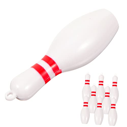 TOPPERFUN 10 Stück Bowling Schlüsselanhänger Kleiner Bowling Pins Dekoration Sport Schlüsselanhänger für Taschen und Schlüsselbund von TOPPERFUN