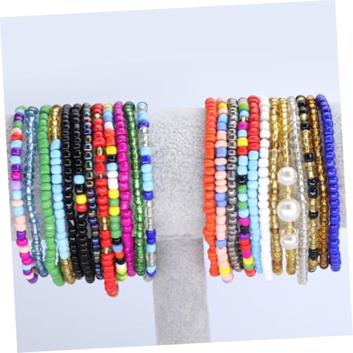 TOPPERFUN 10 Stück Teiliges Boho Perlen Fußkettchen Farbenfrohe Sommer Fußkette Langlebige Glasperlen für Strand Party Damen und Mädchen Stylisches Sommer Schmuckaccessoire von TOPPERFUN