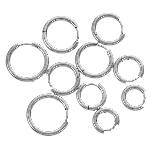 TOPPERFUN 10 Stück Teiliges Creolen Ohrringe für Damen und Herren Verschiedene Hypoallergen Glänzend und Langlebig für TOPPERFUN 10 Stück Teiliges Creolen Ohrringe für Damen und Herren Verschiedene Hypoallergen Glänzend und Langlebig für von TOPPERFUN