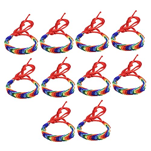 TOPPERFUN 10 Stück Teiliges Handgefertigte Bunte Armbänder für Langlebige Handgewebte Freundschaftsarmbänder Modische Schmuckstücke für Alltag Strand Tanzpartys von TOPPERFUN