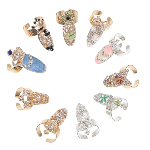 TOPPERFUN 10 Stück Teiliges Knuckle Ringe für Damen Verstellbare Gelenkringe Strasssteinen Fingerringe für Partys und Alltagslooks TOPPERFUN 10 Stück Teiliges Knuckle Ringe für Damen Verstellbare Gelenkringe Strasssteinen Fingerringe für Partys und Alltagslooks von TOPPERFUN