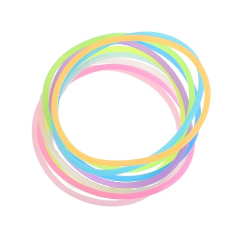 TOPPERFUN 10 Stück Teiliges Leuchtende Silikonarmbänder für Partys Farbenfroh Langlebig für Weihnachtsfeiern Sport und Freizeit Haargummi oder Modisches Accessoire von TOPPERFUN