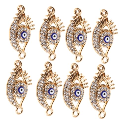 TOPPERFUN 10 Stück Teiliges Mini Evil Eye Charm Vintage Schmuckanhänger aus Langlebiger Legierung Vielseitig für Armbänder und Halsketten Schützende Nazar Anhänger für DIY von TOPPERFUN
