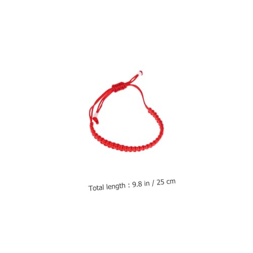 TOPPERFUN 10 Stück Teiliges Verstellbares Rotes Schnurarmband Handgefertigt Feine Verarbeitung Langlebig und Vielseitig Geeignet für Damen Freundschaftsarmbänder und Festliche Anlässe von TOPPERFUN