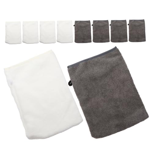 TOPPERFUN 10 Stück Teiliges Wiederverwendbare Waschbare Makeup reinigungshandschuhe aus Weicher Mikrofaser Hautfreundlich und Sanft zur Empfindlichen Haut für Effektive Gesichtsreinigung von TOPPERFUN