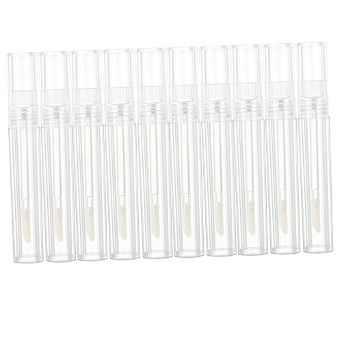 TOPPERFUN 10 Stücke Nachfüllbare Lip Gloss Rohre 5ml Transparente Lipgloss Flasche Leere Lippenfarben Container für Selbstgemacht Reise und Aufbewahrung von TOPPERFUN