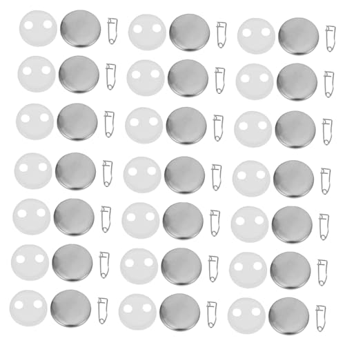 TOPPERFUN 100 Sätze Blanko Button Badge DIY Anstecknadeln Basteln Transparenter Film Hohe Glanzqualität Für Kleidung Hut Zubehör von TOPPERFUN
