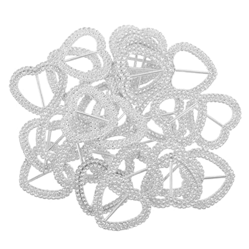 TOPPERFUN 100 Stück Herzförmige Strass Schal Schnalle Kleidung Accessoires Funkelnde Strass Verzierung Sicherer Halt für Schals und Gürtel Vielseitig für Damen und Herren Modisches Design von TOPPERFUN