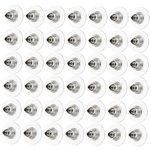 TOPPERFUN 100 Stück Ohrstecker Verschlüsse für Ohrringe Sichere und Leichte Ohrringrückseiten Geeignet für Stecker und Hängende Ohrringe für Schmuckherstellung von TOPPERFUN