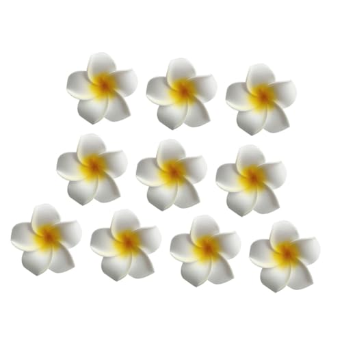 TOPPERFUN 10Stücke Eierblume Haarschmuck Dekorative Haarklammern für Strand Luau Party Mädchen Haaraccessoire Clip Gelb von TOPPERFUN