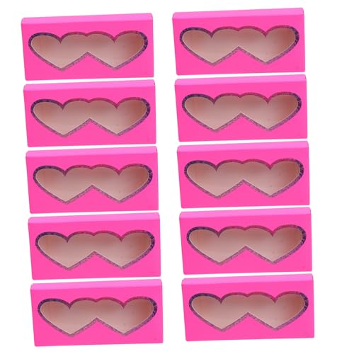 TOPPERFUN 10Stücke Leere Wimpernboxen aus Papier mit Fenster Wimpernaufbewahrungsbox für Falsche Wimpern Leicht und Tragbar für Kosmetiktaschen und Make Up Tische von TOPPERFUN