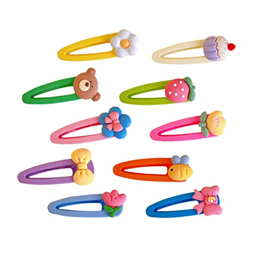 TOPPERFUN 10Stücke Teiliges Set Niedliche Cartoon Haarspangen für Mädchen Kinderhaaraccessoires Kawaii Haarclips mit Fruchtigem Design für Dekoration und Frisuren von TOPPERFUN