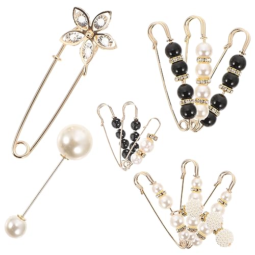 TOPPERFUN 11stücke Faux Perle Brosche Pin Pullover Anziehen Clips Künstliche Perlen Brosche Pin Nadeln Für Kleidung Schals von TOPPERFUN