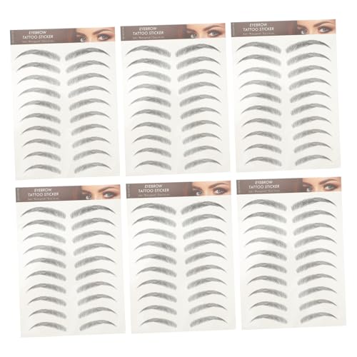 TOPPERFUN 12 Stück Augenbrauen Aufkleber Selbstklebend Natürliche Haaroptik für Schnelles Augenbrauen Make Up Wiederverwendbar und Einfach Anzuwenden von TOPPERFUN