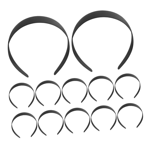 TOPPERFUN 12 Stück Schwarze DIY Haarreifen Blanko Kopfband für Hochwertige Haarbänder für Handwerksprojekte und Haarschmuckgestaltung von TOPPERFUN