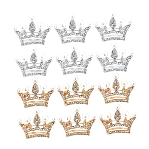 TOPPERFUN 12 Stück Teiliges Damen Kronenbroschen aus Leichtem Sicherem Legierungs-material Elegante Anstecknadeln für Kleidung Schals und Jacken Modische Schmuck-deko für Frauen Langlebig von TOPPERFUN