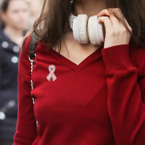 TOPPERFUN 12 Stück Teiliges Rote Schleifen broschen aus Metall Robuste Brustkrebs Awareness Anstecknadeln für Damen Dekorative Pins für Kleidung Taschen Schals und Anlässe Wie Charity und von TOPPERFUN