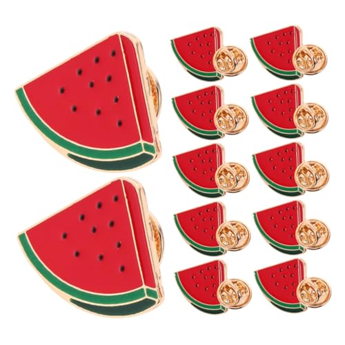 TOPPERFUN 12 Teilige Cartoon Wassermelonen Brosche Einzigartige Obstbrosche Für Hemden Pullover Schals Und Strickjacken – Leichtes Abzeichendekor Aus Legierung von TOPPERFUN