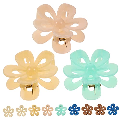 TOPPERFUN 12stücke Blumenhaarklammern Für Damen Kleine Blumenklammern Aus Abs Und Pc-material Haarklammern Mit Blume Für Täglichen Gebrauch Und Frisuren Zubehör von TOPPERFUN