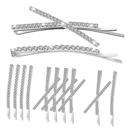 TOPPERFUN 12stücke Teiliges Strass-haarclip Damen Versatile Haarspangen in X-form Gerade Glitzernde Hochzeitsaccessoires Für Dekoration Stylings von TOPPERFUN