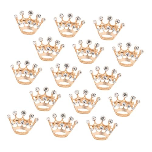 TOPPERFUN 15 Stück Teiliges Goldene Kronenbroschen Stilvolle Tiara-anstecker aus Langlebiger Legierung Mini Schmuckpins für Damen Vielseitig Tragbar zu Hochzeit Party Alltag Stilvolles von TOPPERFUN