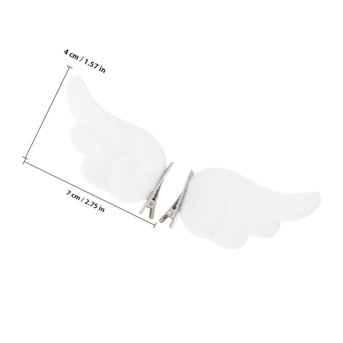 TOPPERFUN 16 Stück Plüsch Haarklammern Engelsflügel Haarspangen mit Winkel design Weiche Haarklemmen für Mädchen und Frauen Vielseitiger Haarstyling halter für Alltag Party und Festival von TOPPERFUN