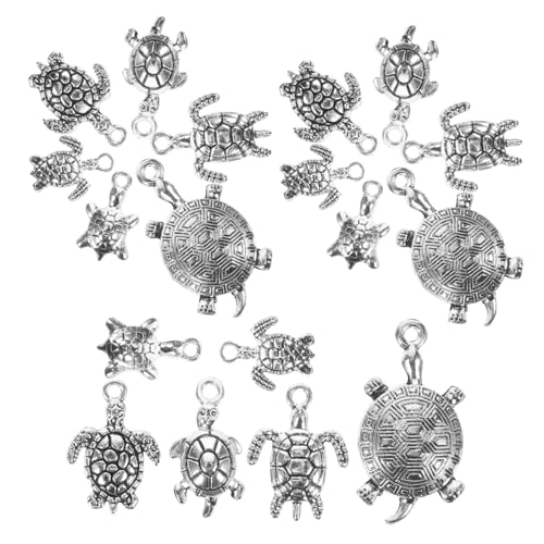 TOPPERFUN 18stücke Schildkröten-anhänger Schlüsselanhänger-dekoration Charms Aus Legierung Für Diy-schmuckherstellung Schildkröten-diy-anhänger Zur Aufhängung Für Schmuckzubehör von TOPPERFUN