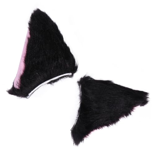 TOPPERFUN Katzenohren Haarspange Plüsch Haarclip für Kinder Cosplay Haarnadel Farbenfroher Kopfschmuck für Partys und Feste von TOPPERFUN