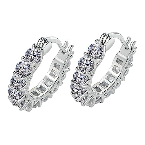 TOPPERFUN 1Paar Kleine Ohrhänger Funkelnde Dangle Loop Ohrringe für Frauen Elegantes Schmuckstück Hochwertige Verarbeitung als von TOPPERFUN