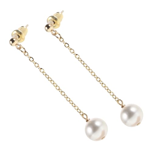 TOPPERFUN Lange Ohrringe Mit Perlen Für Damen Quasten-kette-ohrhänger Für Trendigen Und Auffälligen Schmuck Perlentropfen-ohrschmuck Für Mädchen von TOPPERFUN