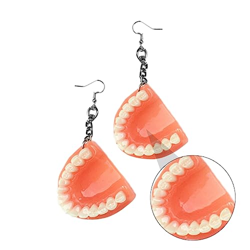 TOPPERFUN Zahnförmige Ohrhänger Für Damen Stilvolle Handgefertigte Ohrringe Für Partys Geburtstage Und Besondere Anlässe von TOPPERFUN